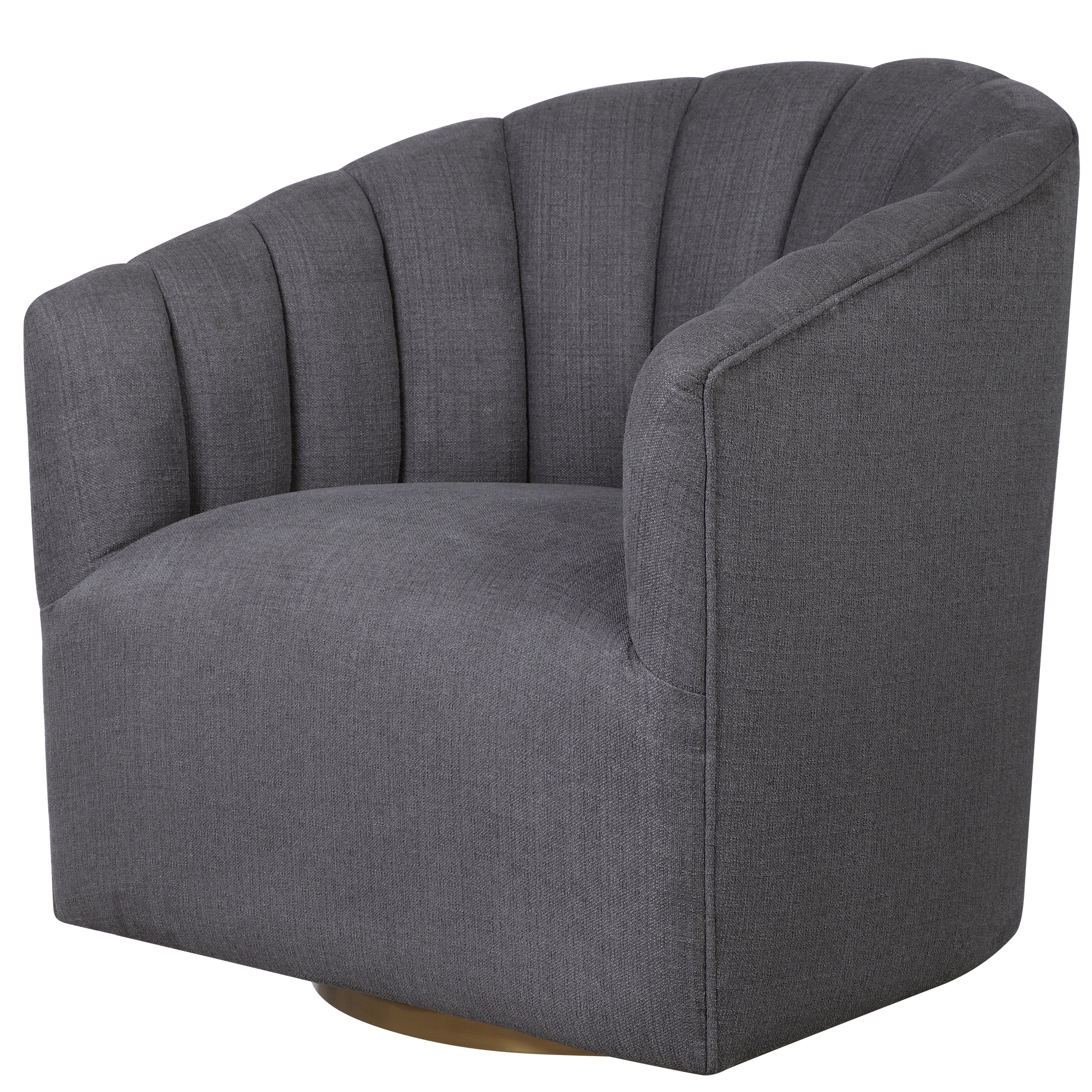 Cuthbert Modern Swivel Chair, Charcoal - Image 2