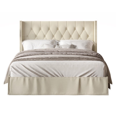 Billy Full Tufted Upholstered Panel Bed - Image 0