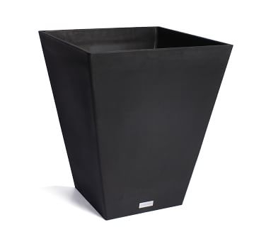 All Weather Eco Hevea Tapered Cube Short Planter, Charcoal - 18" - Image 3