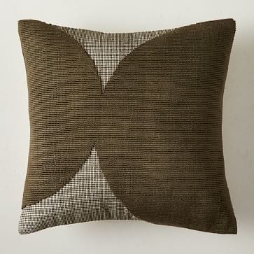 Loomed Loops Pillow Cover, Dark Olive, 20x20, Set of 2 - Image 0