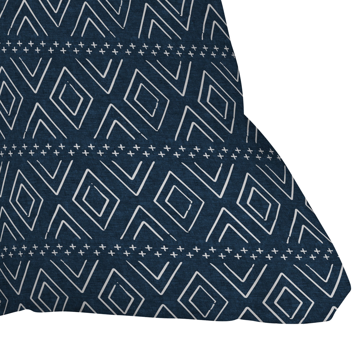 Farmhouse Diamonds Navy by Little Arrow Design Co - Outdoor Throw Pillow 16" x 16" - Image 2