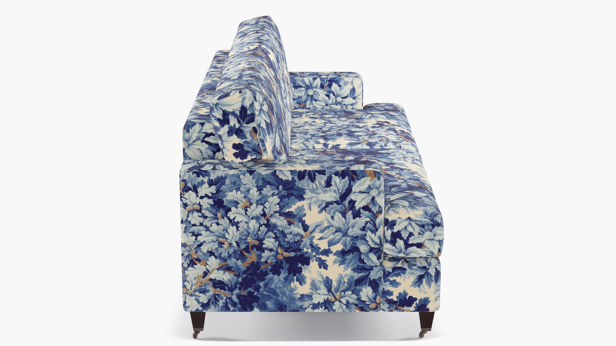 Classic Sofa, Limoges Bois De Chene, Espresso with Antique Brass Caster - Image 2