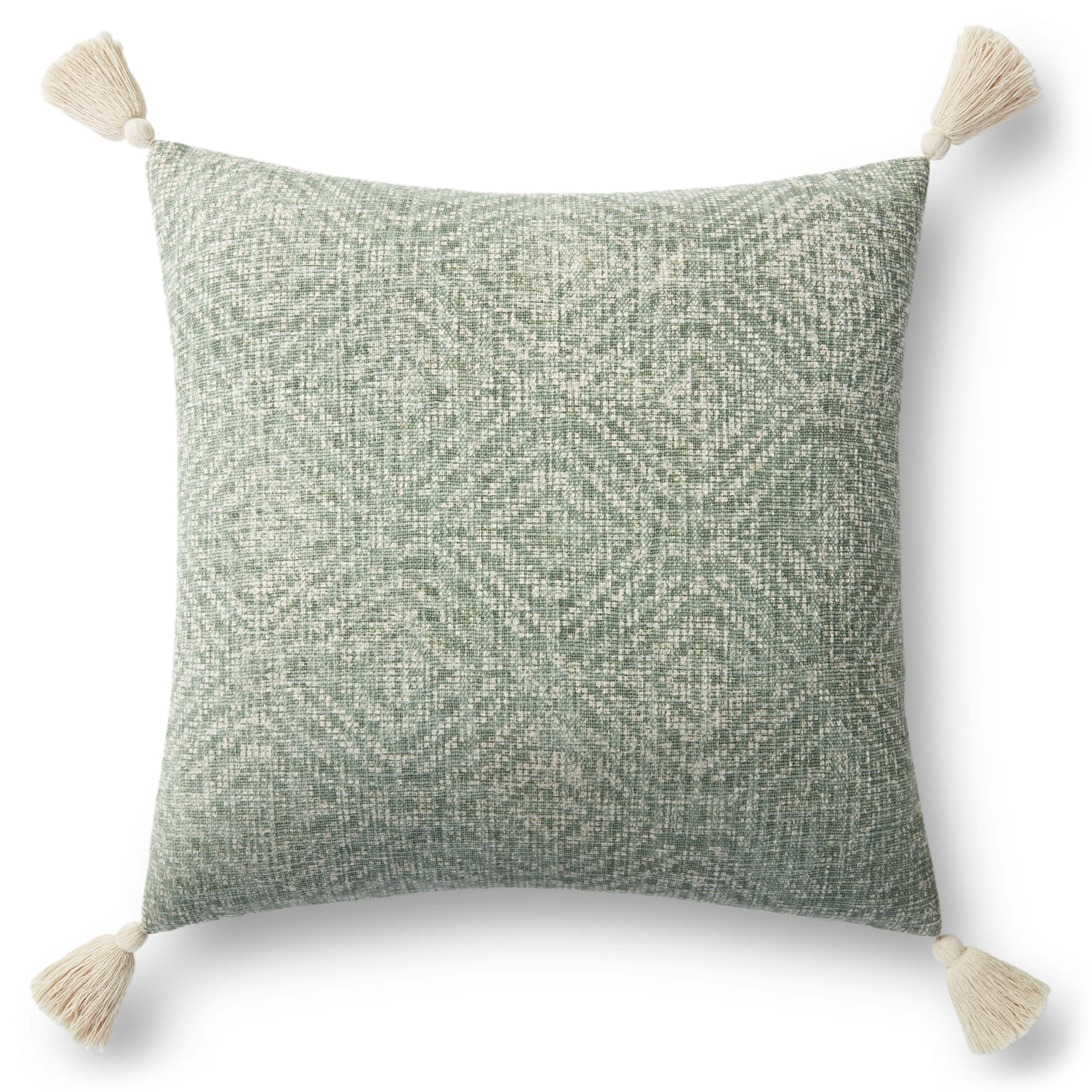 Deja Throw Pillow, Green, 22" x 22" - Image 0
