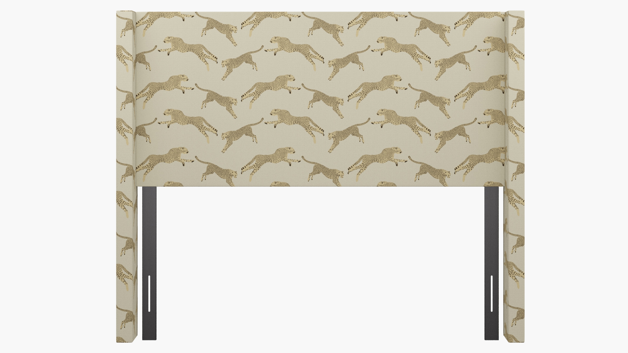Modern Wingback Headboard, Desert Cheetah, Queen - Image 1
