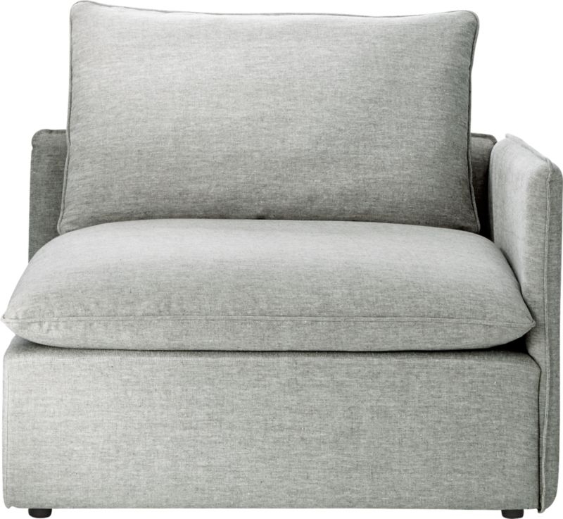 Lumin Grey Linen Corner Chair - Image 2