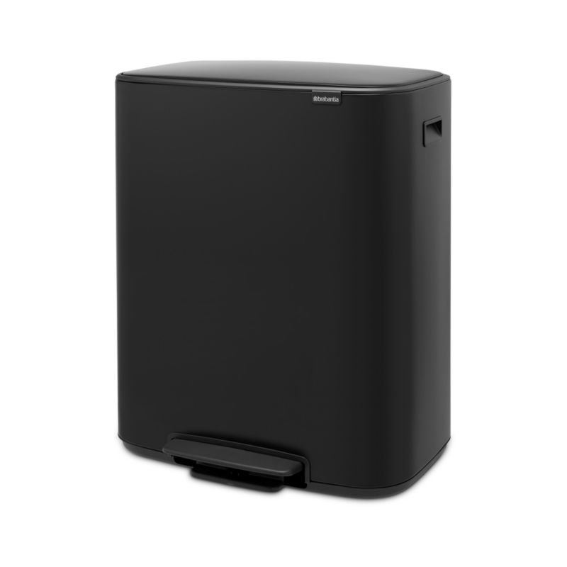 Brabantia Matte Black Bo Step On Dual Compartment Recycling Trash Can, 2 x 8 Gallon - Image 9
