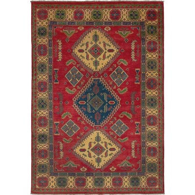 One-of-a-Kind Ochlocknee Hand-Knotted 2010s Ushak Red 6'4" x 9'5" Wool Area Rug - Image 0