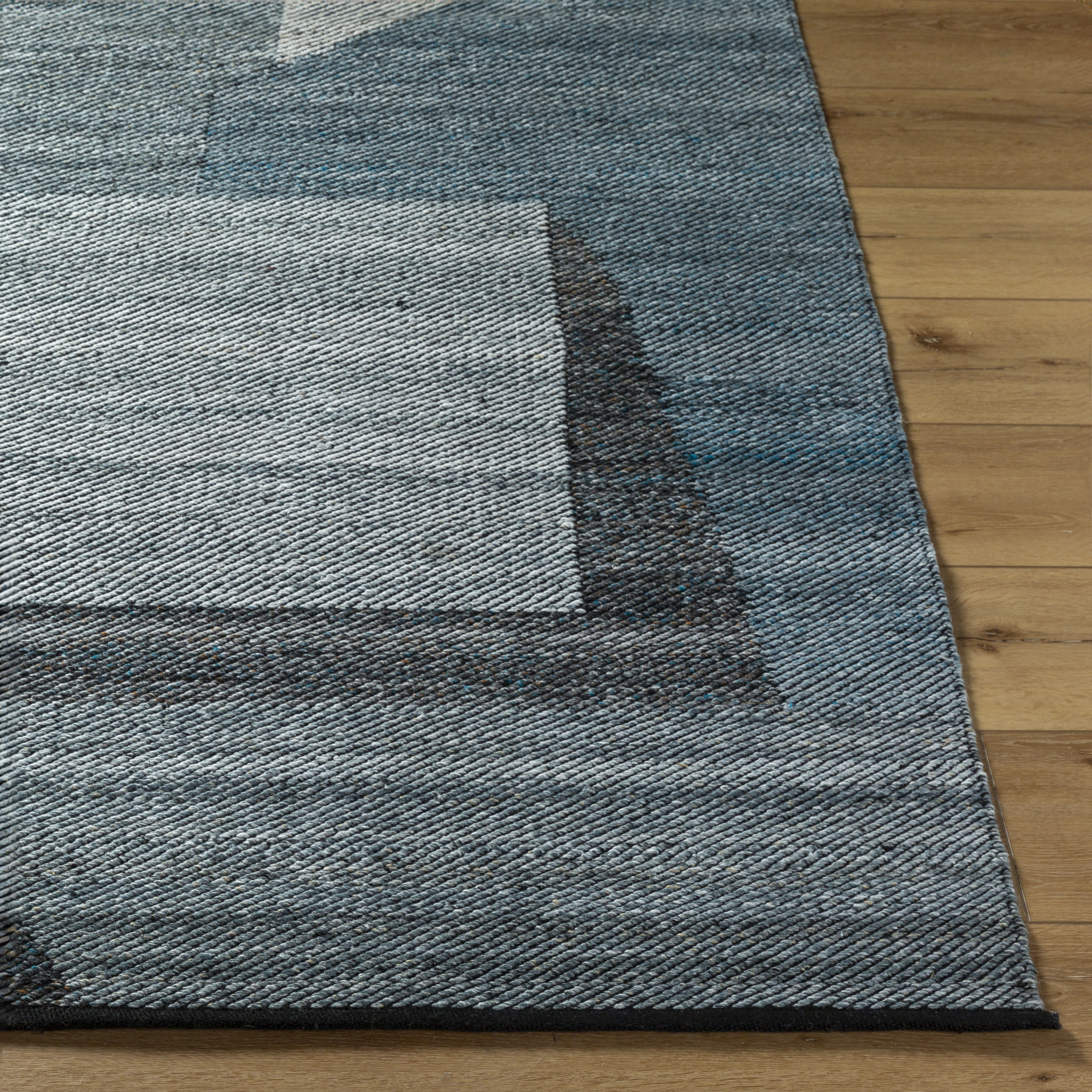 Jocelyn Blue Outdoor 5' x 7'6" Handmade Rug - Image 1