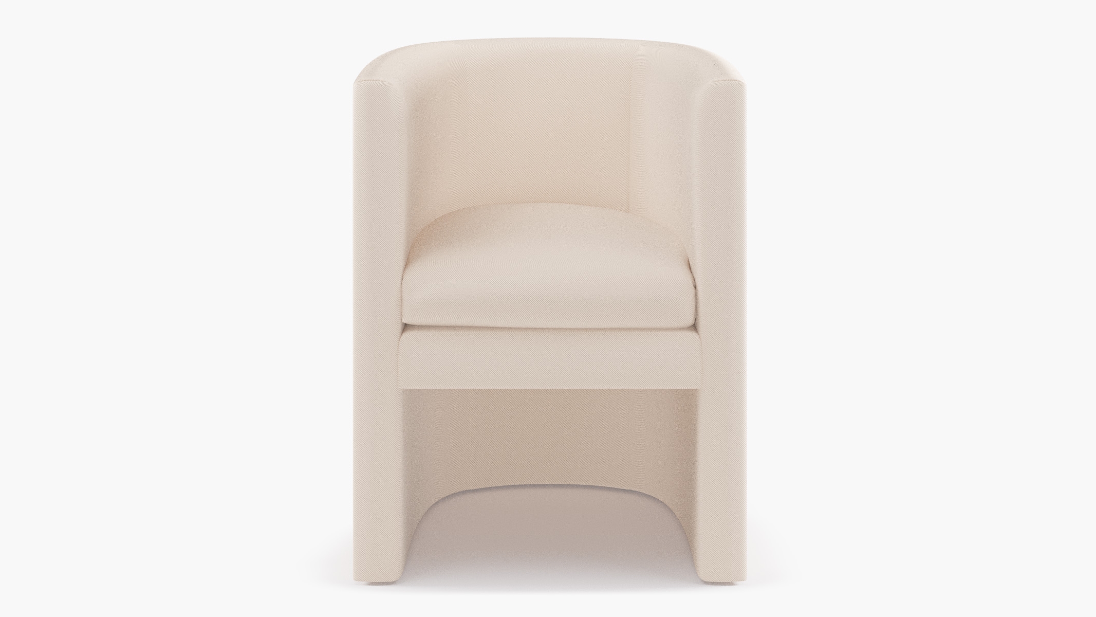 Barrel Back Dining Chair, Natural Twill - Image 0
