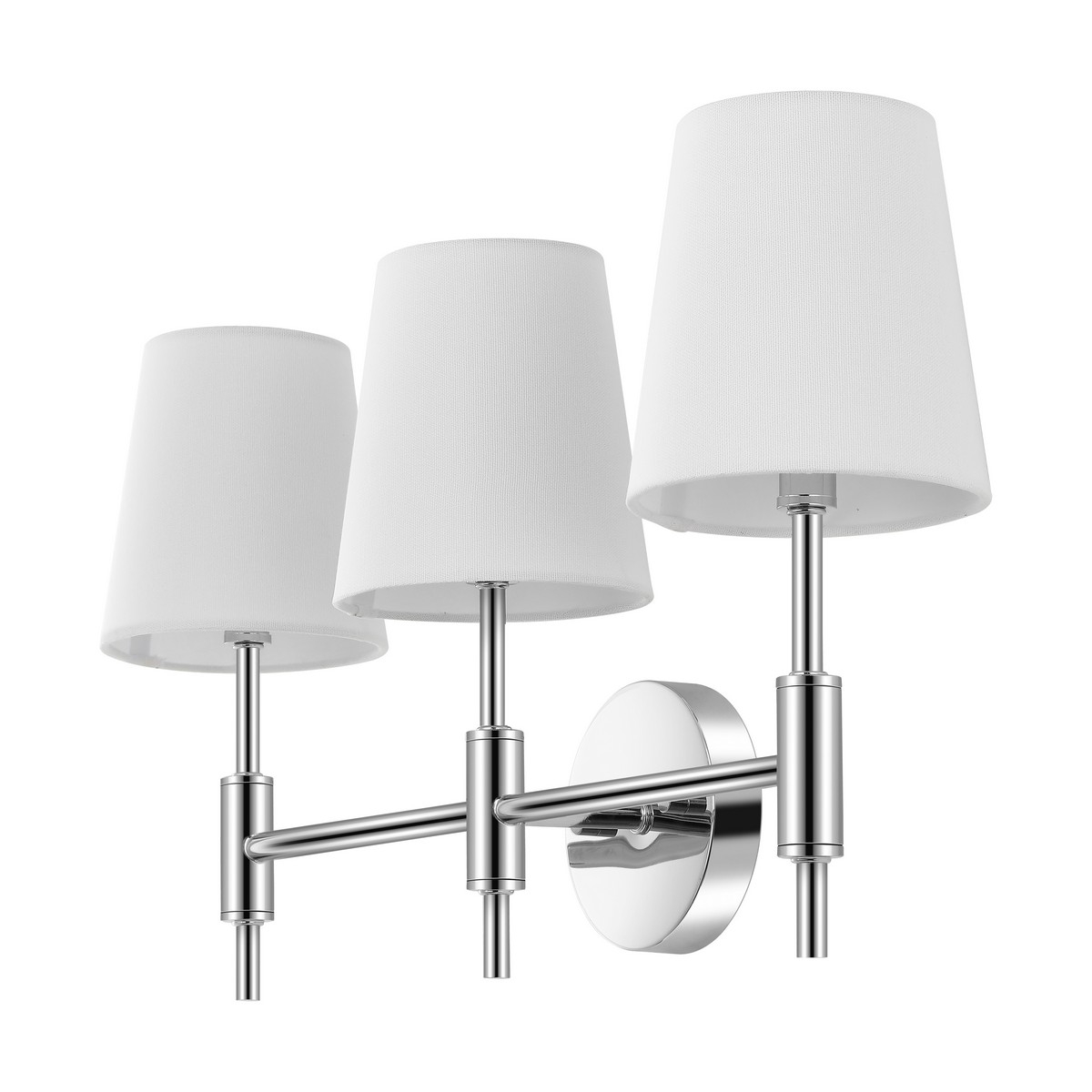 Darya 3 Lt 24" Wall Sconce - Chrome - Safavieh - Image 3