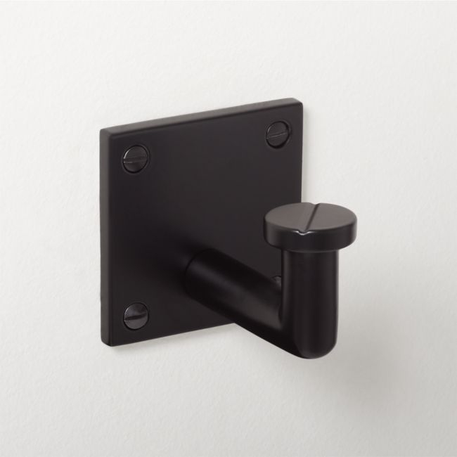 Slotted Screw Matte Black Wall Mount Hook - Image 0