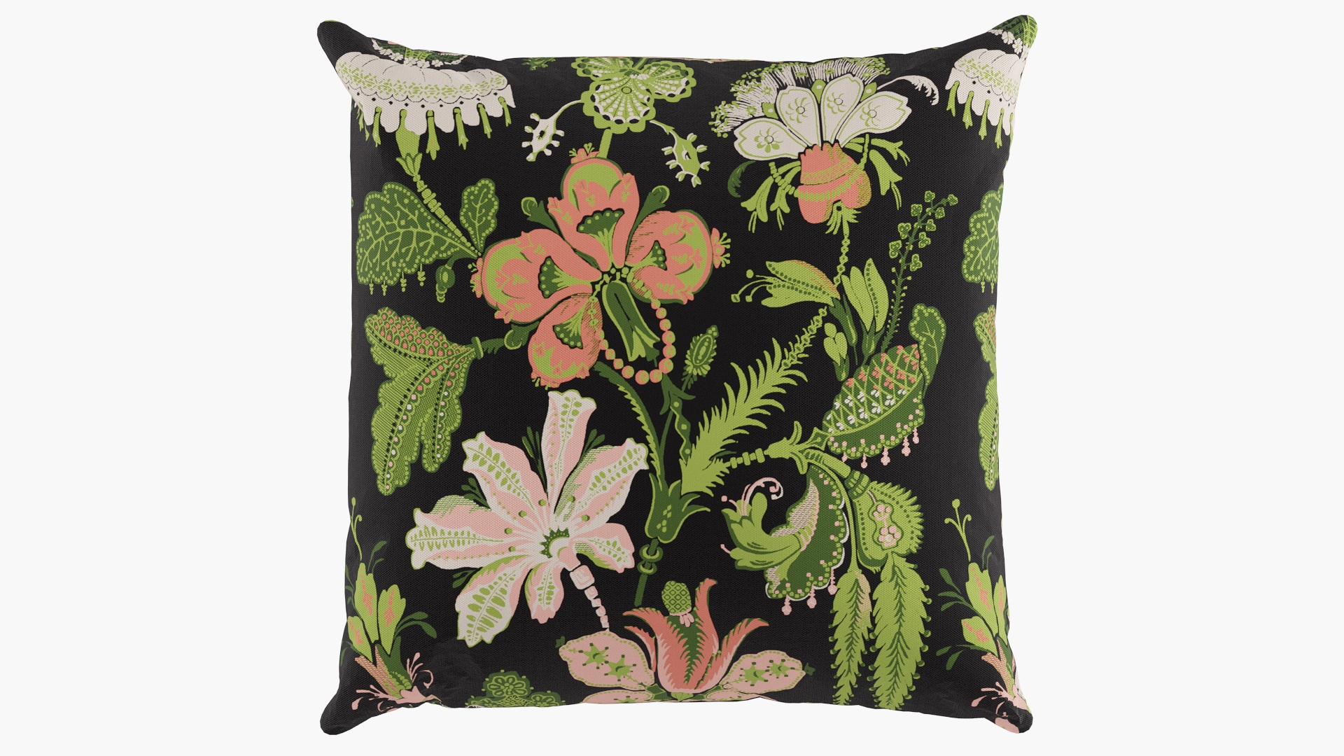 Outdoor 20" Throw Pillow, Coral Onyx Rossetta, 20" x 20" - Image 0