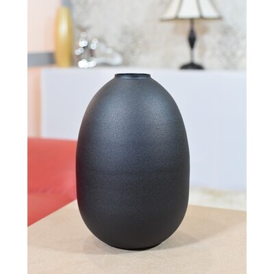 Feltus Black Indoor / Outdoor Metal Table Vase - Image 0