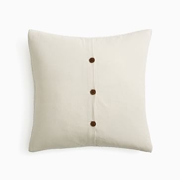 Two Tone Chunky Linen Pillow Cover, Copper, 20"x20" - Image 1