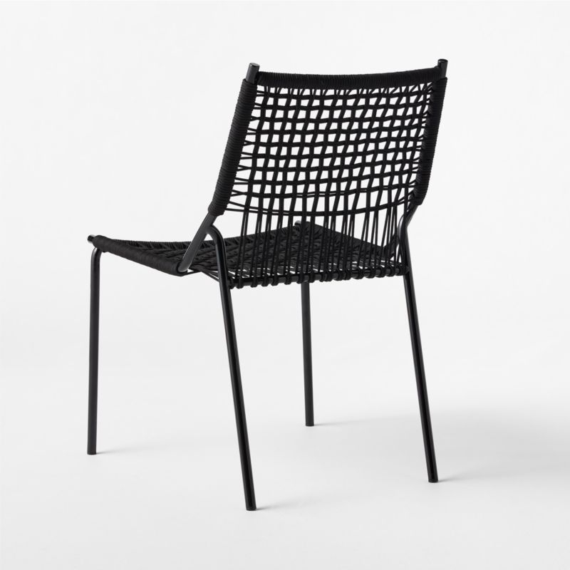 Virve Black Rope Outdoor Dining Chair - Image 5
