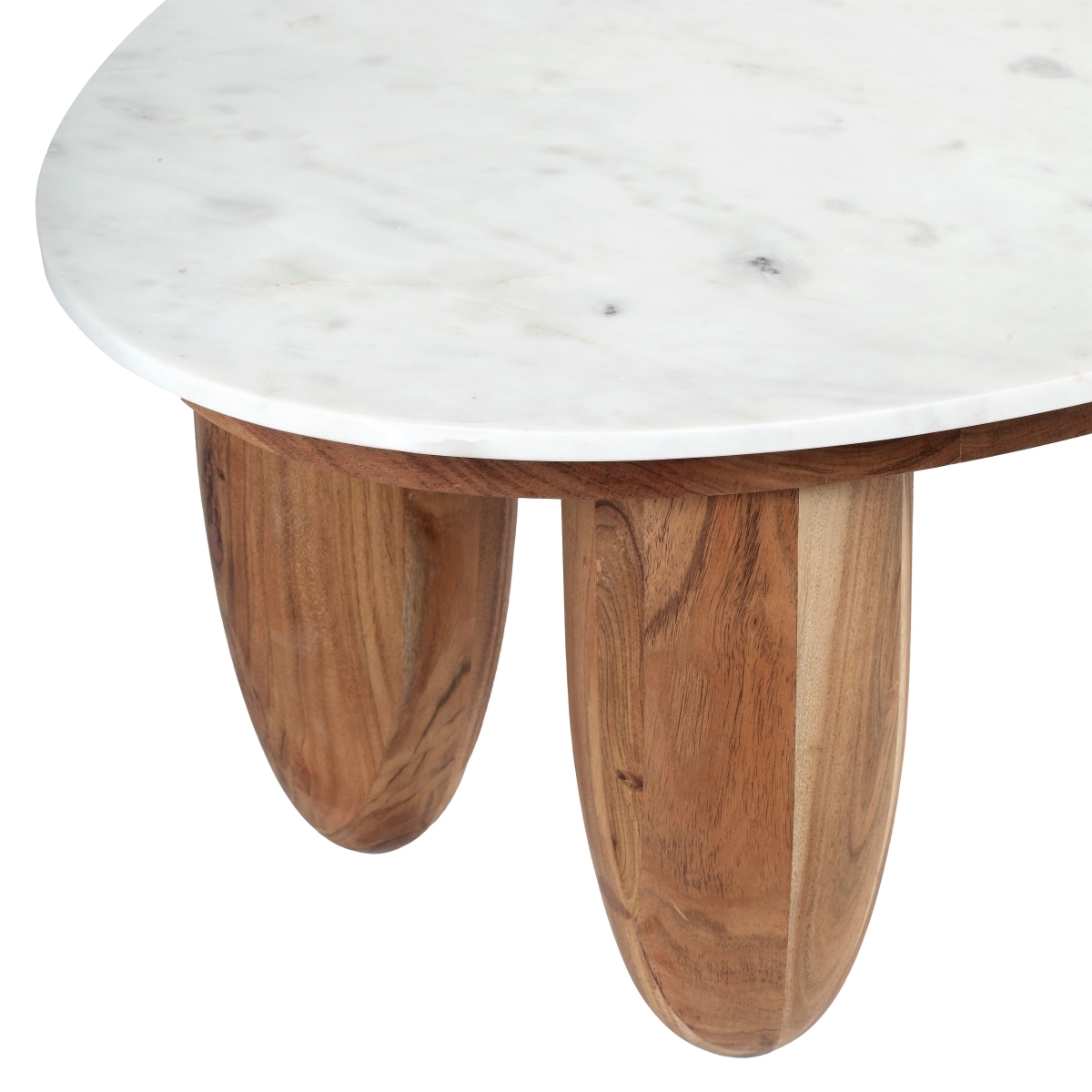 Hobbes Marble Top Coffee Table - Natural/White - Image 3