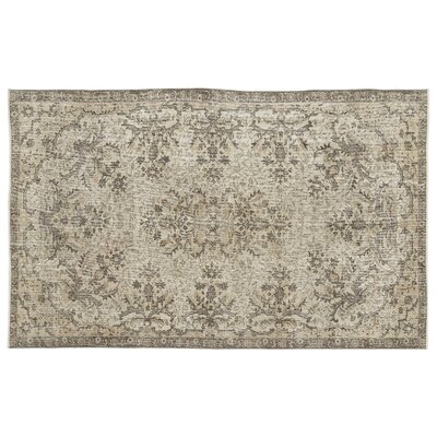 One-of-a-Kind Eamor Hand-Knotted 1960s Turkish Gray 5'8" x 9'3" Area Rug - Image 0