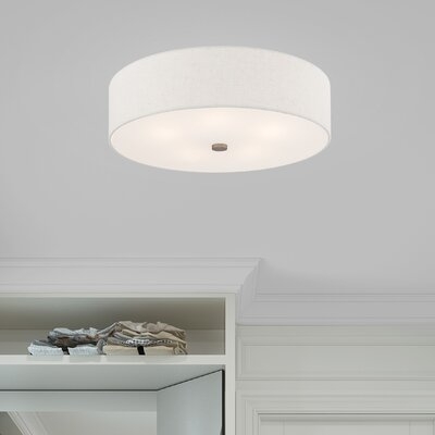 Paquette 5 - Light 22" Shaded Drum Semi Flush Mount - Image 1