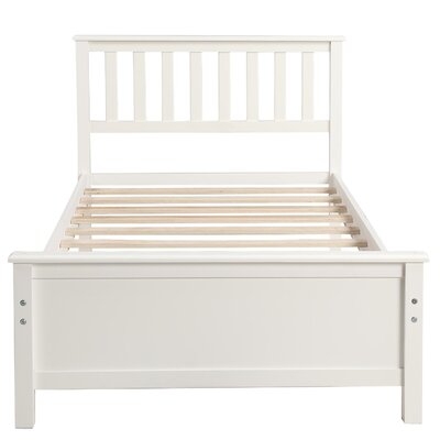 Southborough Twin Size Wood Platform Bed With Headboard,Footboard And Wood Slat Support - Image 0