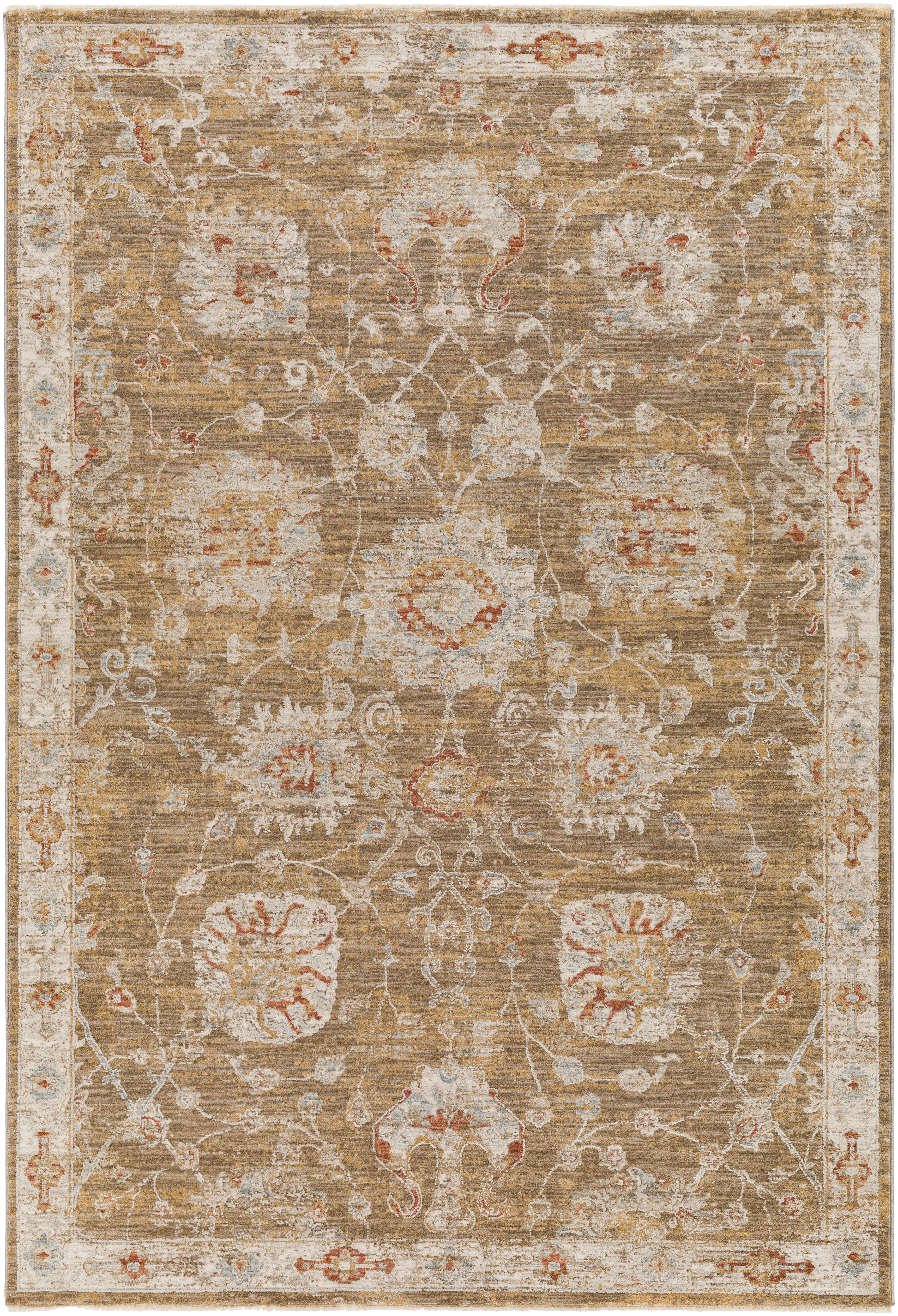 Avant Garde Brown Indoor 6'7" x 6'7" Machine Woven Rug - Image 0
