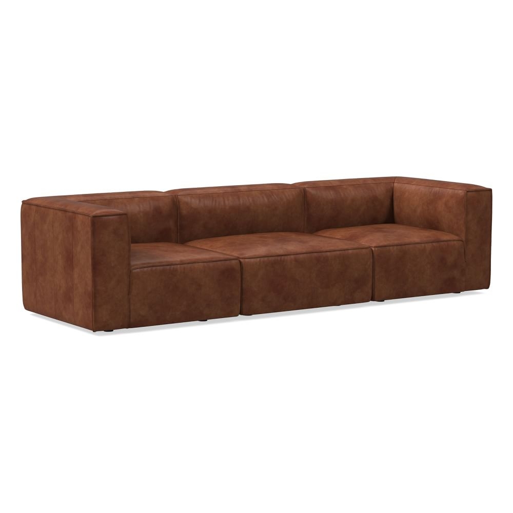 Remi 108" Modular Sofa, Weston Leather, Molasses - Image 0