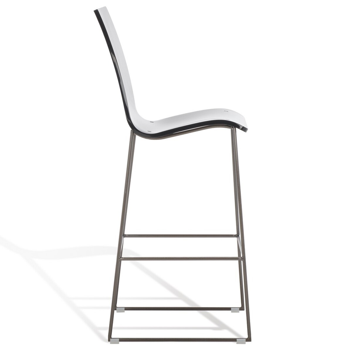 Bryant Acrylic Barstool - Smoke Grey/Gunmetal - Image 5