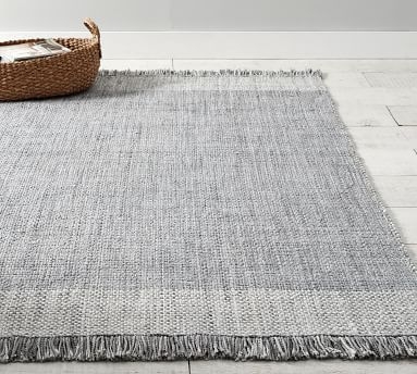 Kian Recycled Material Indoor/Outdoor Rug, 8' x 10', Chambray - Image 3