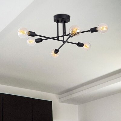 Powers 6 - Light Sputnik Modern Linear Chandelier - Image 0