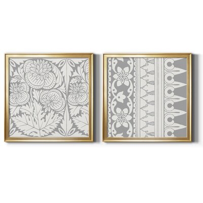 Ornamental Detail V-Framed Gallery Wrapped Canvas - Ready To Hang - Image 0