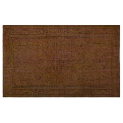 One-of-a-Kind Ramonne Hand-Knotted 1960s Turkish Brown 5'1" x 8'3" Area Rug - Image 0