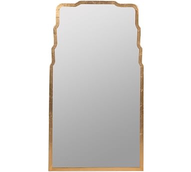 Daisy Metal Wall Mirror, Gold, 20" X 36" - Image 0