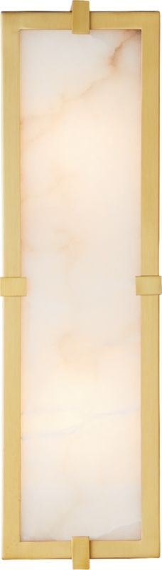 Alabaster Single Plate Brass Sconce - Image 6