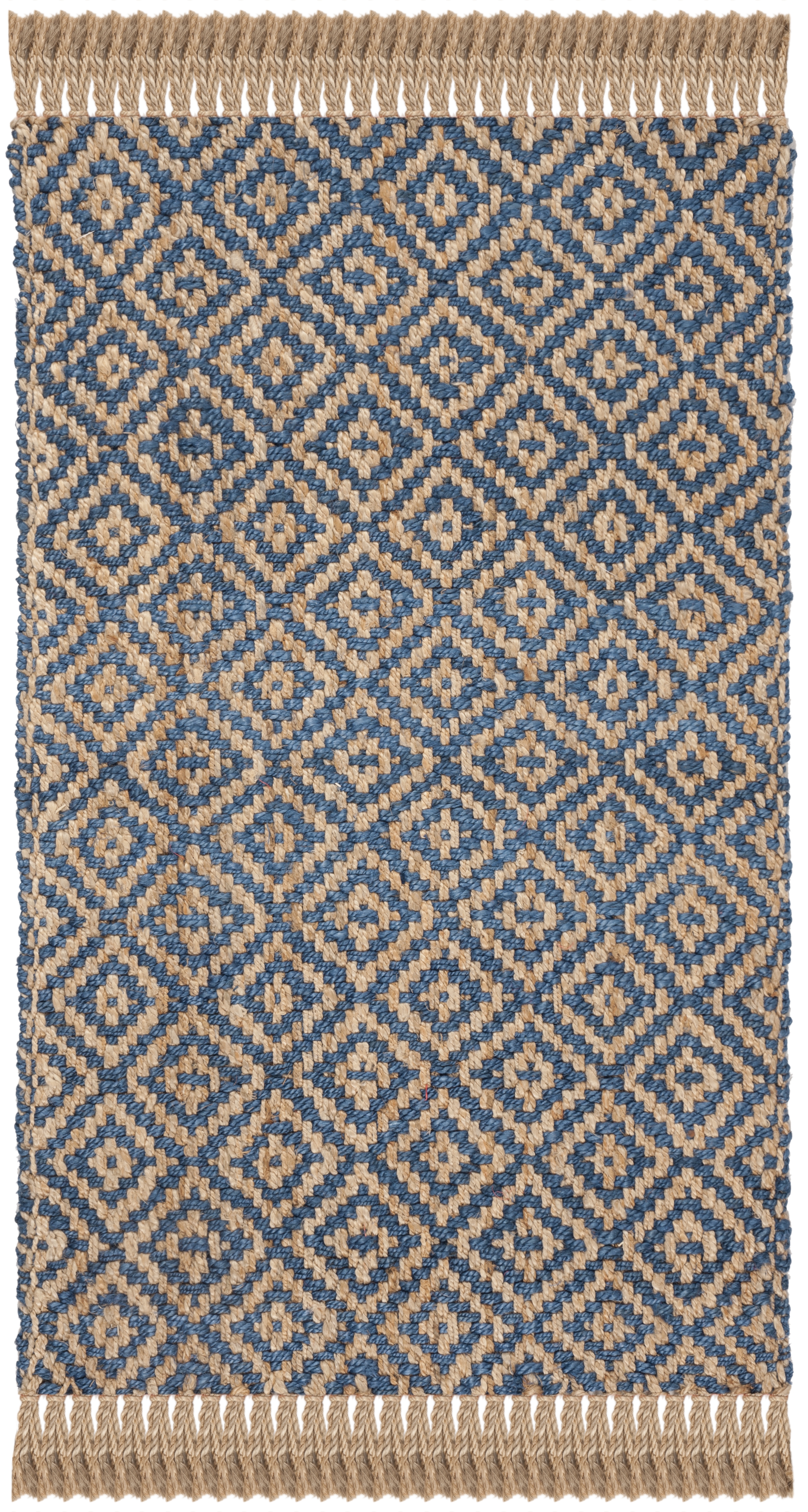 Arlo Home Hand Woven Area Rug, NF266D, Tropical Blue/Natural,  3' X 5' - Image 0