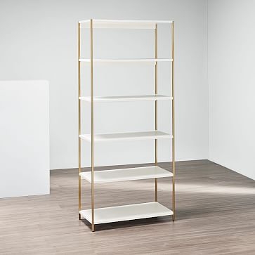 Zane Wide Bookshelf & 2 Narrow Bookshelves Set, White - Image 2