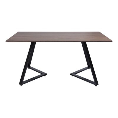 63" Metal & Wood  Dinning Table In Brown - Image 0