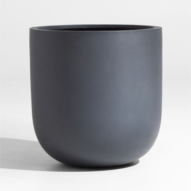Junio Large Dark Grey Planter 22.25" - Image 0