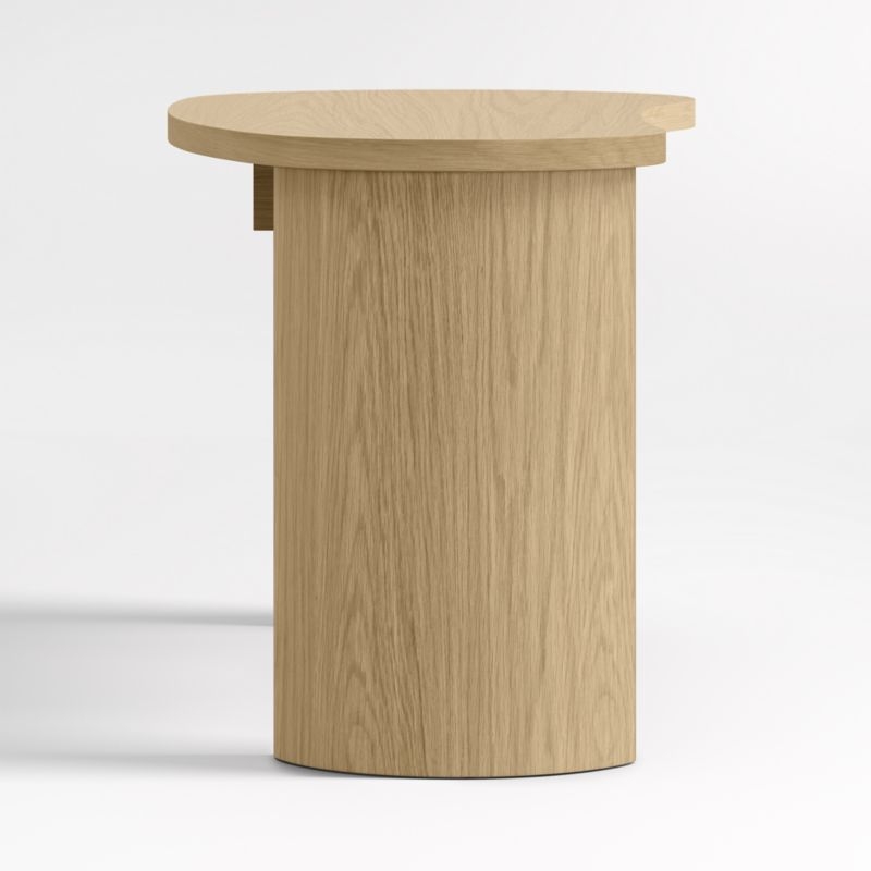 Courbe Curved Wood Desk with Drawer - Image 4