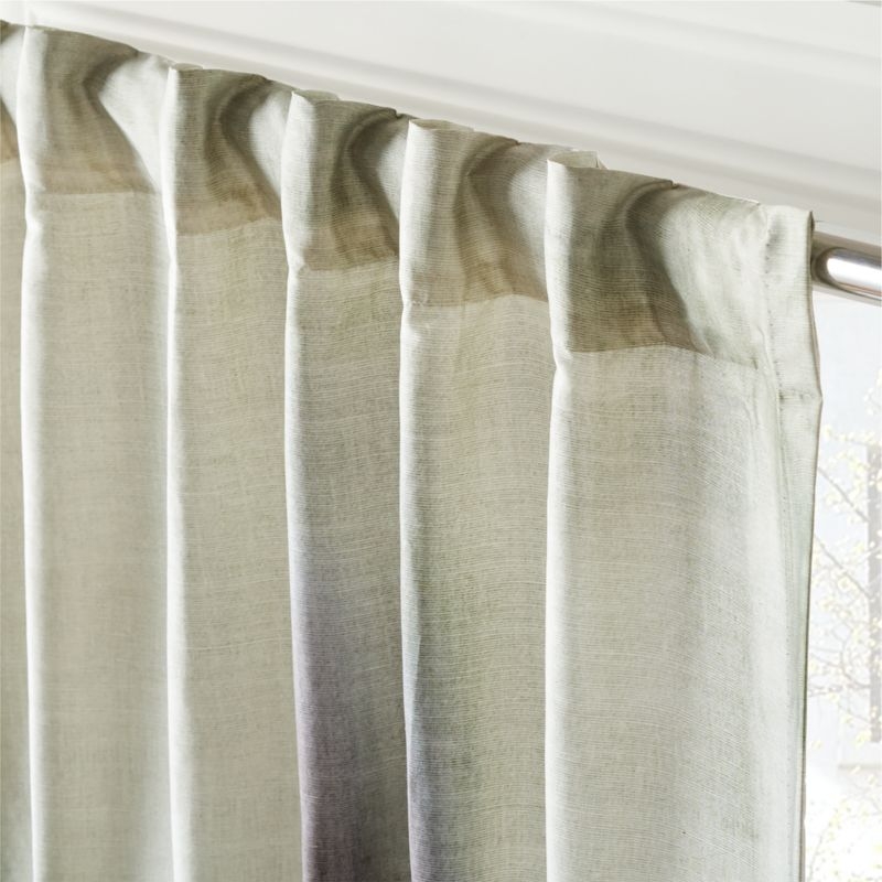 Elysium Green Dupioni Silk Window Curtain Panel 48"x84'' - Image 2