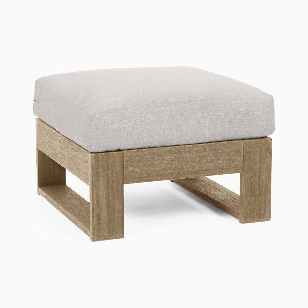 Portside Outdoor Ottoman, Reef - Image 0