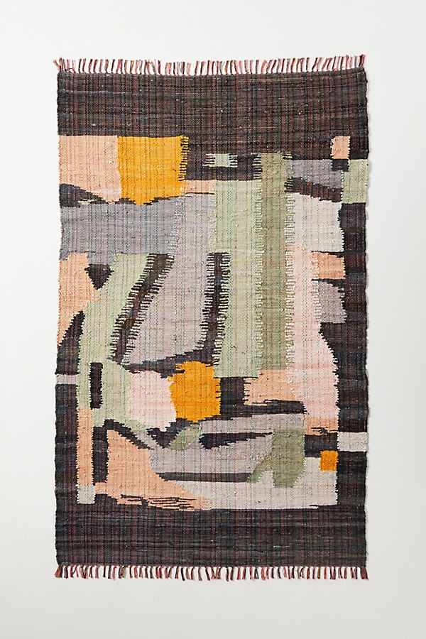 Woven Barlow Rag Rug By Anthropologie in Assorted Size 8 x 10 - Image 0
