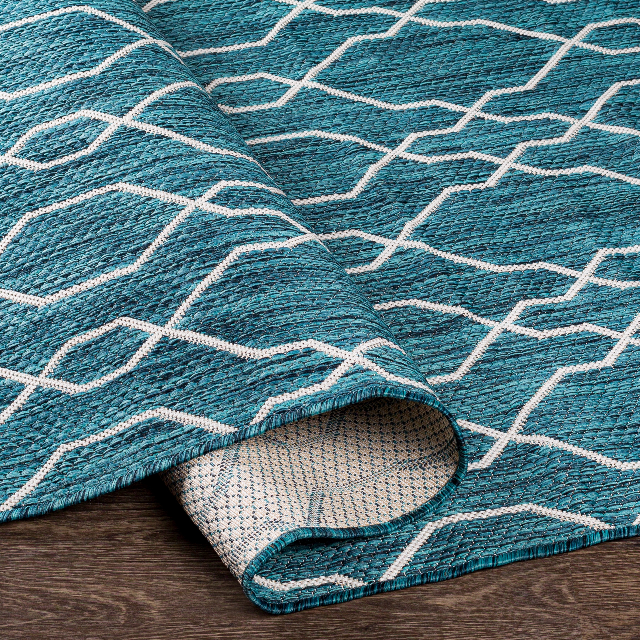 Eagean Green Outdoor 2' x 2'11" Machine Woven Rug - Image 3