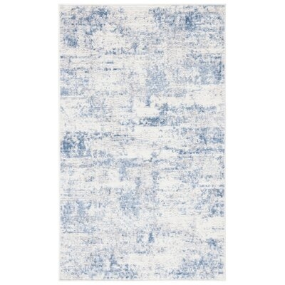 Grandview Abstract Blue Area Rug - Image 0