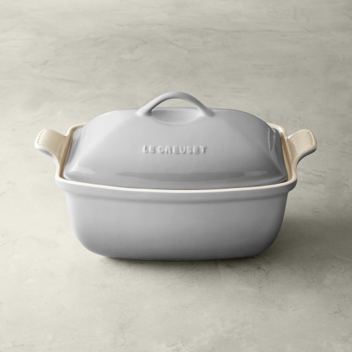Le Creuset Heritage Stoneware Deep Covered Baker, 4 1/2-Qt., French Grey - Image 0