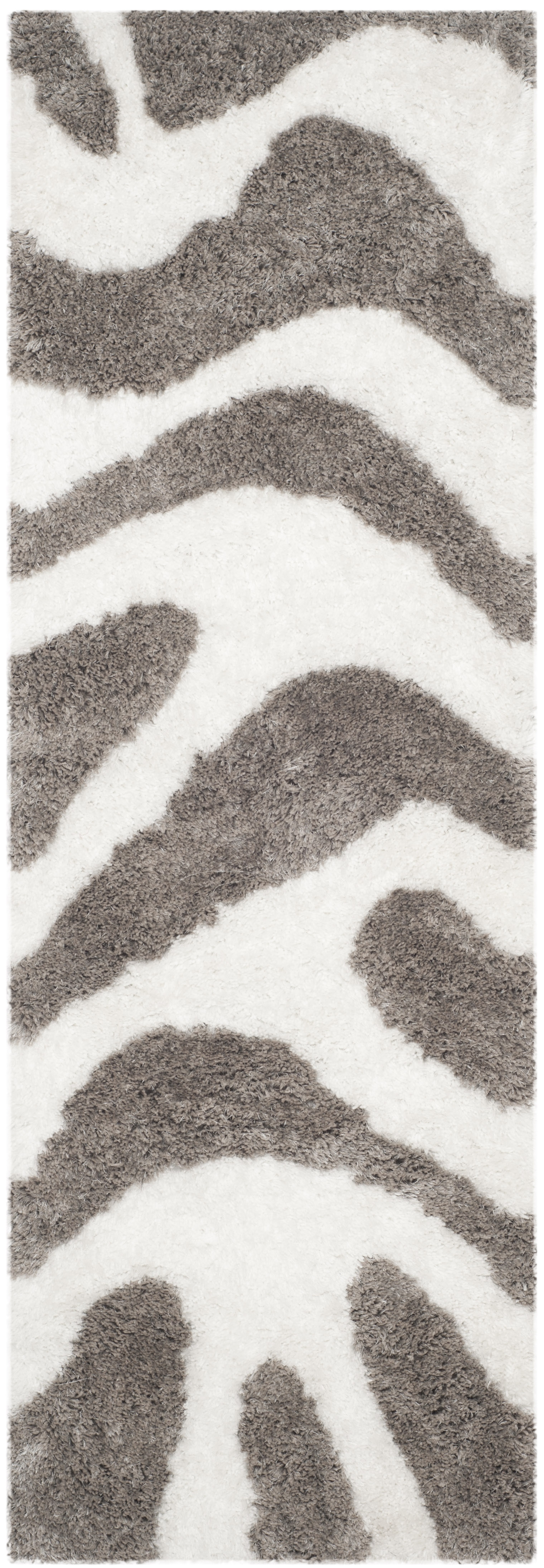 Arlo Home Hand Tufted Area Rug, BSG321A, Ivory/Silver,  2' 3" X 8' - Image 0