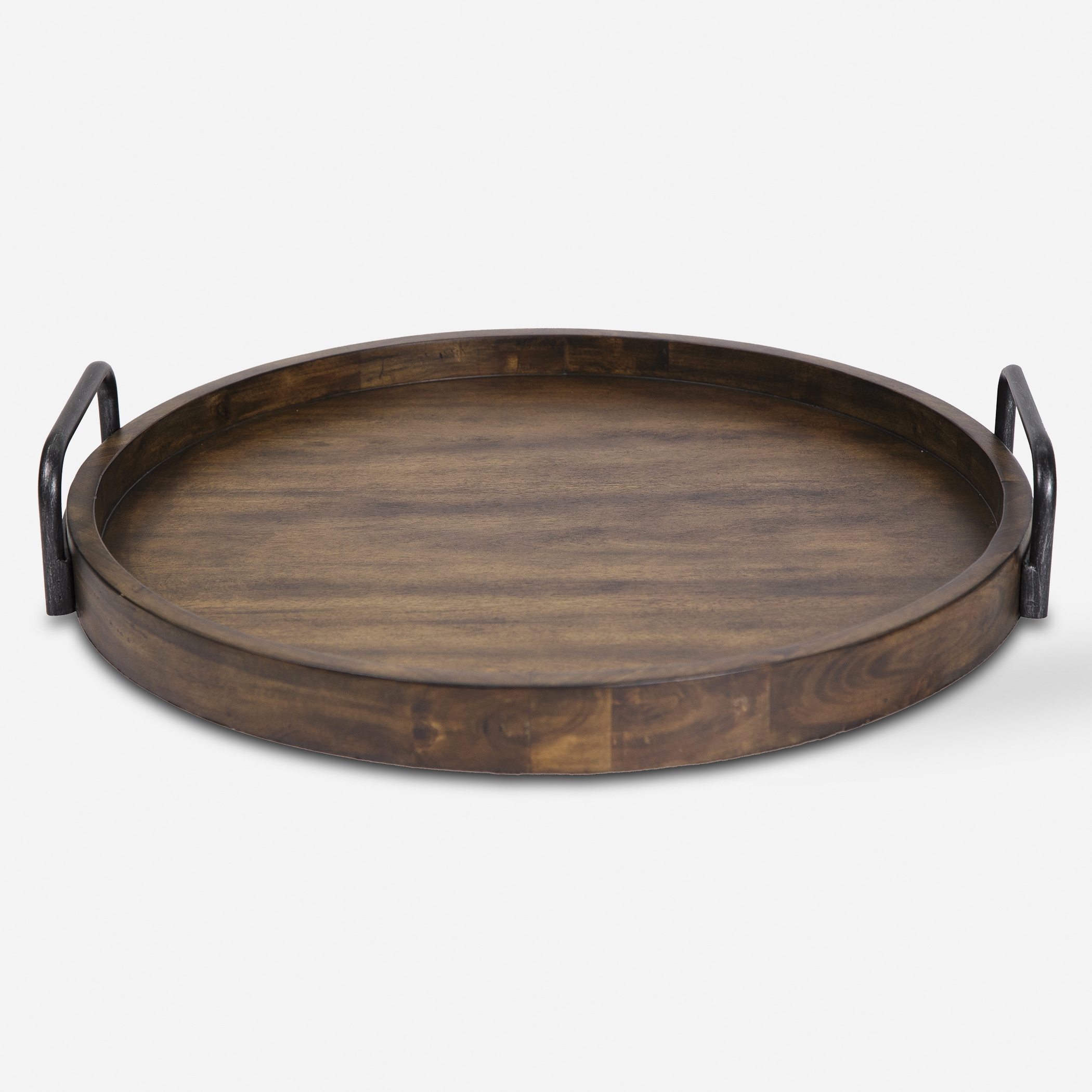 Reine Round Wooden Tray - Image 0