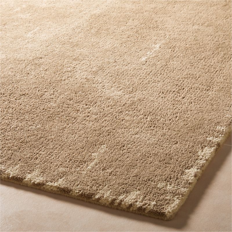 Marrin Hand-Knotted Sand New Zealand Wool Area Rug 5'x8' - Image 1