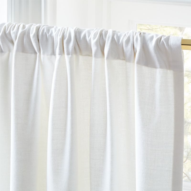 Mali White Silk Viscose Window Curtain Panel 48"x108" - Image 3