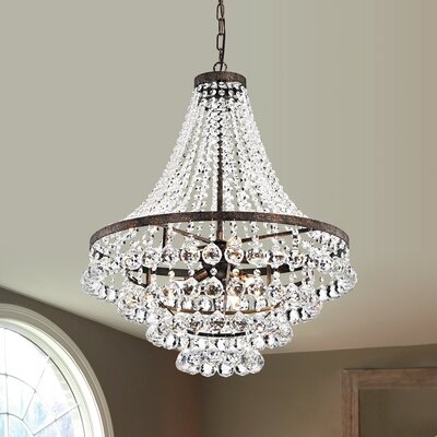 Replogle 7 - Light Unique / Statement Tiered Chandelier with Crystal Accents - Image 0