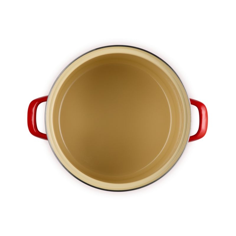 Le Creuset ® 10-Qt. Cerise Enameled Stockpot with Stainless Steel Knob - Image 1