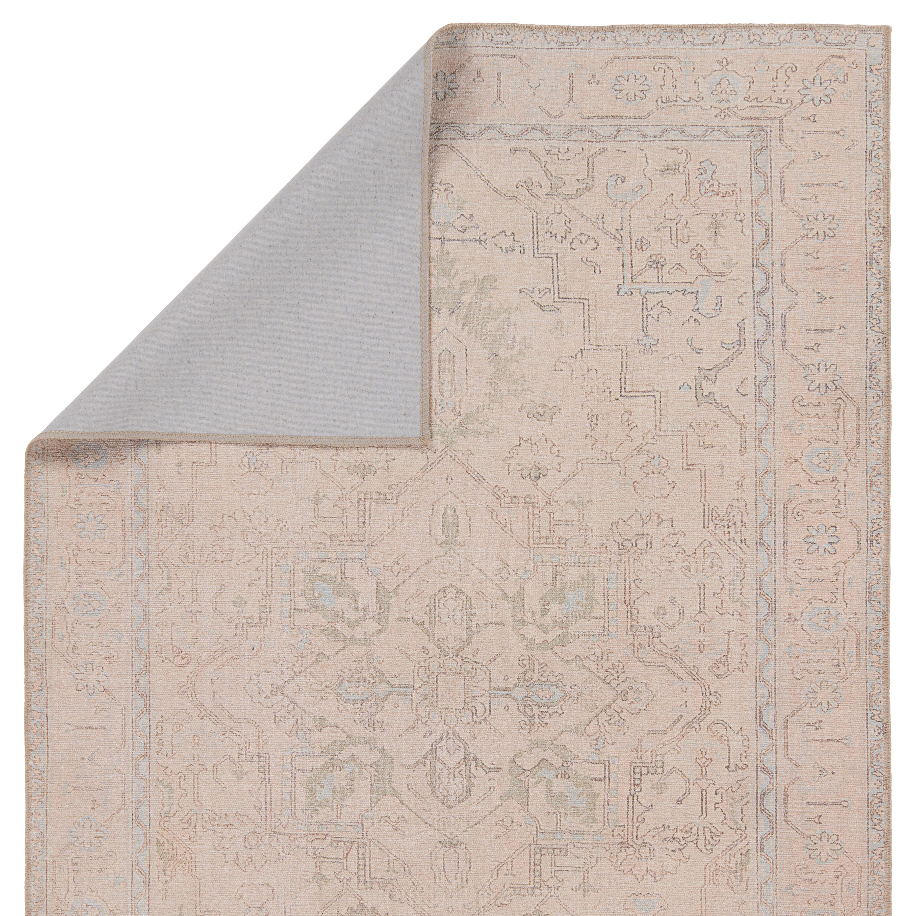 Josephine Medallion Beige/Light Blue Area Rug (3'9''X6') - Image 2